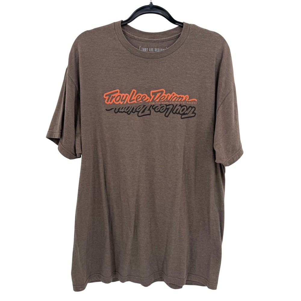 Troy Lee Designs Mens 2XL Brown Heathered Graphic T-Shirt Motocross Racing Tee